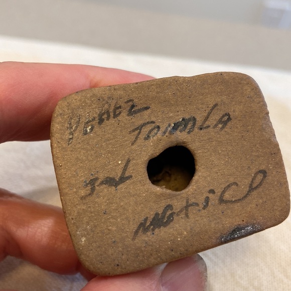 Vintage Tonala Mexican Pottery Owl on Branch signed Perez - Picture 8 of 16